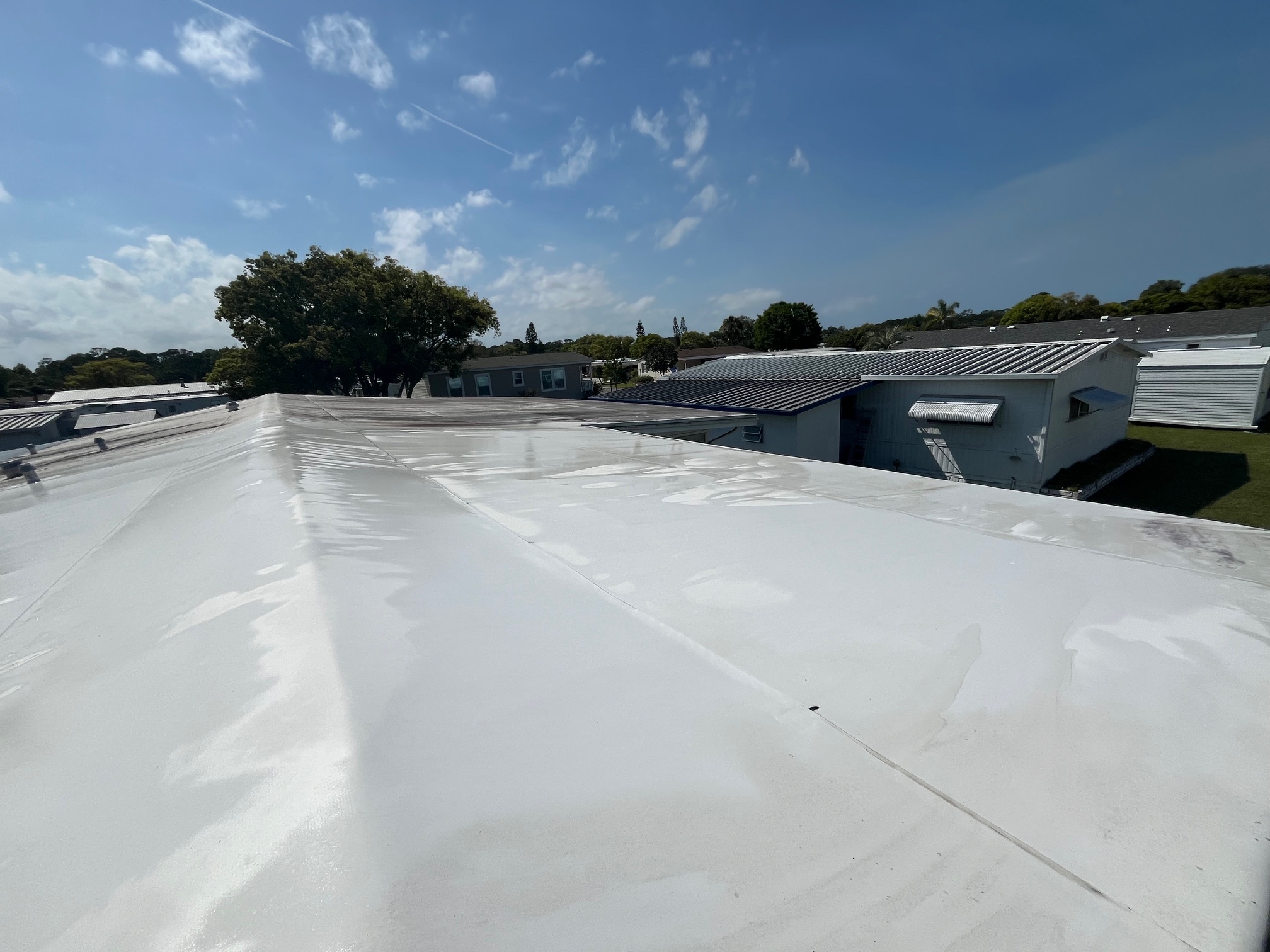 TPO Roof Washing Project In Port Orange, Florida