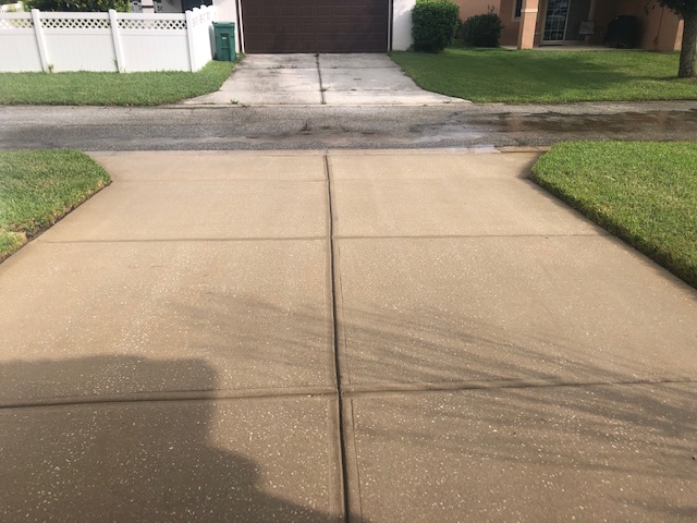 Transformational Driveway Washing Job Performed in New Smyrna Beach, Florida