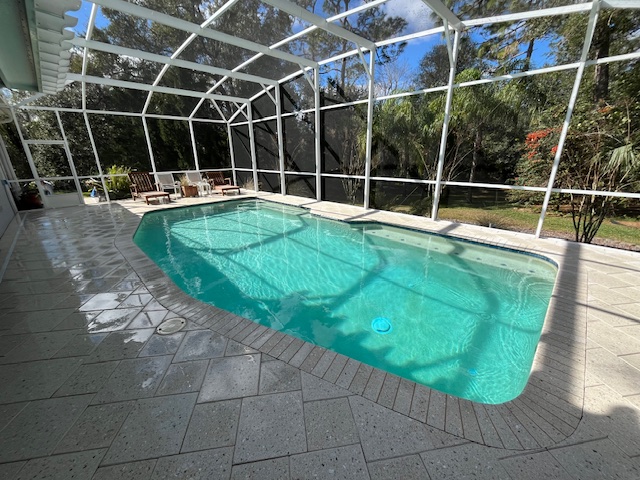 Very Nice Pool Enclosure Cleaning In Port Orange, Florida